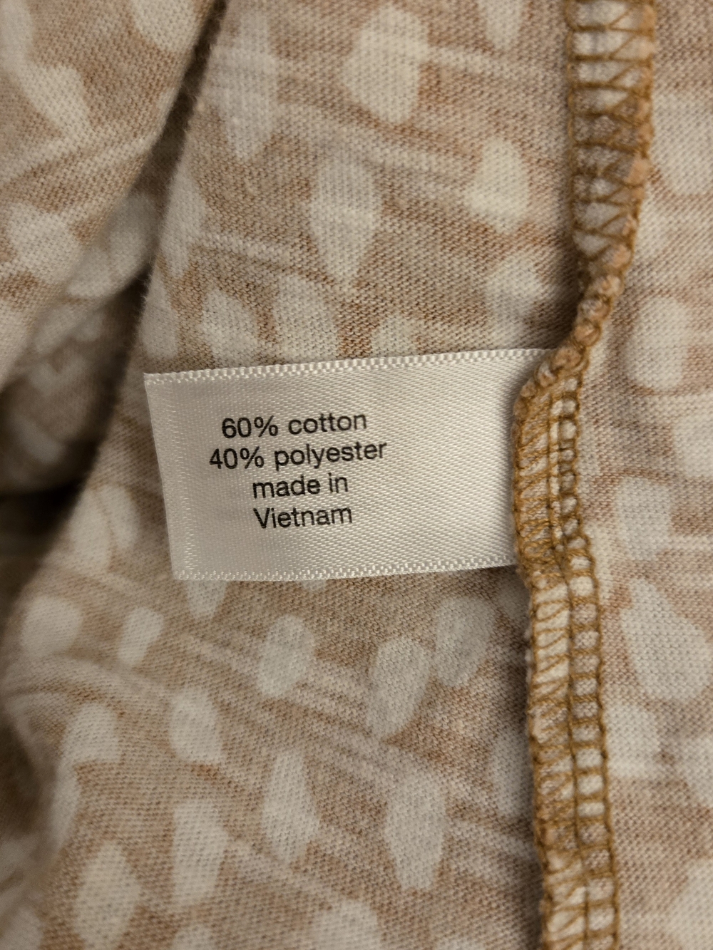 Lane Bryant Short Sleeve Top for Women - plus 26/28 Camel/Cream Speckled Style - Picture 6 of 9